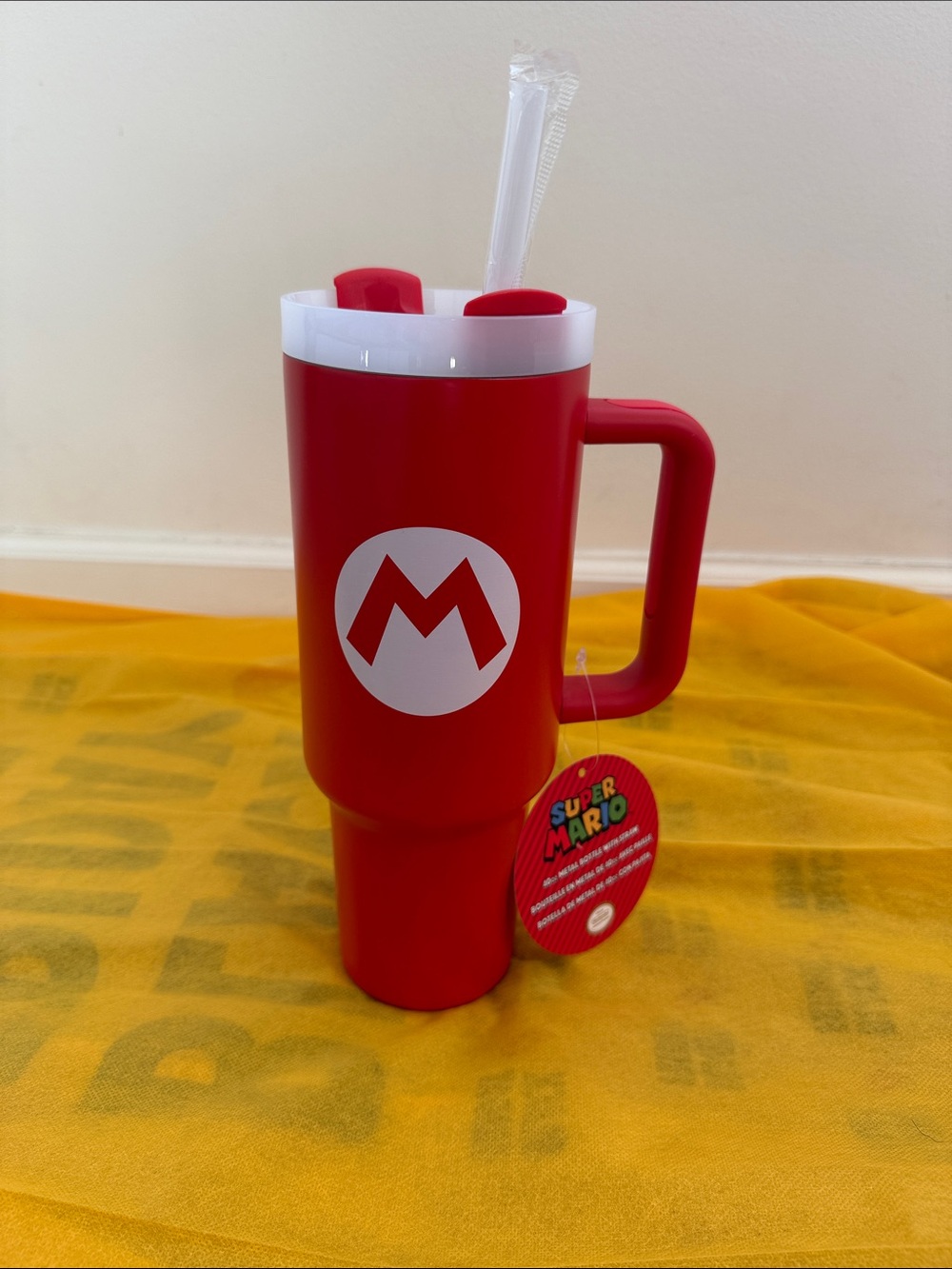 Nintendo Super Mario Luigi Red 40oz Tumbler with Handle